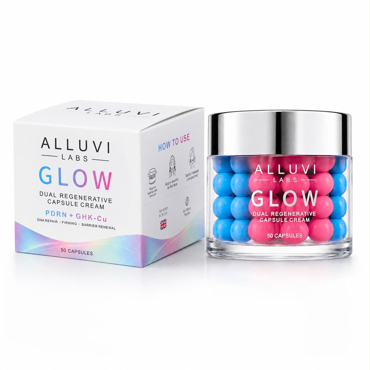 GLOW Dual Regenerative Capsule Cream PDRN + GHK-Cu · 50 capsules